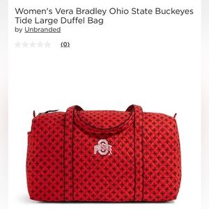 Large Vera Bradley OSU Duffel Bag